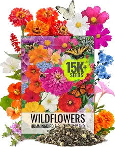 Seed Needs Flower Seeds Hummingbird and Butterfly Seed Mix 1 Ounce No Filler | 23 Varieties Garden Seeds Annual & Perennial Species | Pollinator Attracting Flowering Seed | Bulk Resealable Package