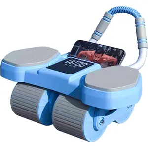 Ab roller wheel,The upgraded four-wheel abdominal wheel used for enhancing abdominal muscle exercises is abdominal fitness wheel that is more suitable for the home gym., Blue