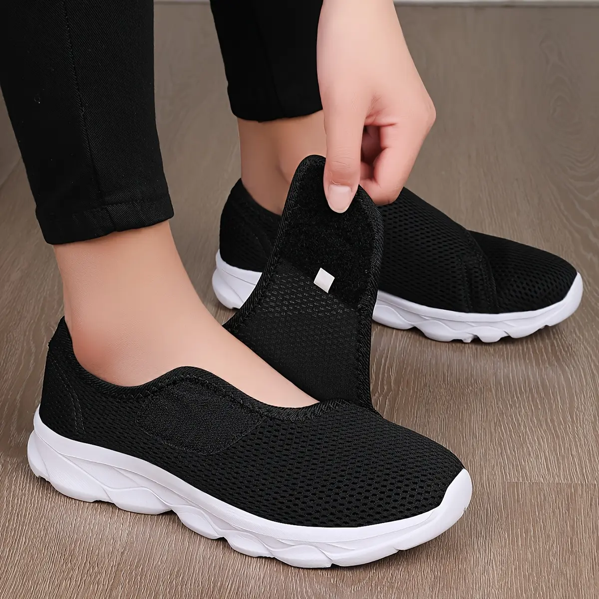 Women's Shoes for Wide Feet & Swollen Feet - Adjustable Straps, Soft Fabric Upper, Breathable -Friendly Sneakers for All-Day Comfort, Women Shoes