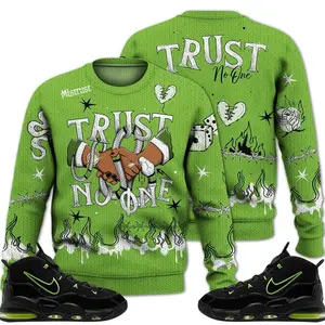 Uptempo 95 Black Volt Ugly Sweater, Max Uptempo 95 Black Volt Outfits Shirt, Tattoo Trust No One Streetwear Unisex Sneaker Matching Shirts