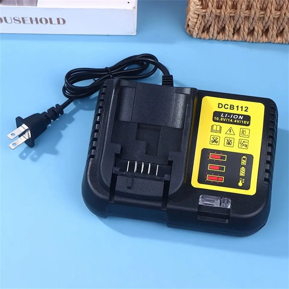 Dcb112 Dewalt Battery Charger for 10.8v 12V 14.4v 18v 20v Output, Compatible with Dcb206 Dcb205 Dcb204 Dcb203 Dcb120, No Battery Included