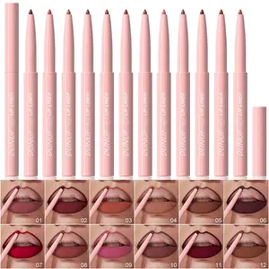 DUNUF Viral 12 Pcs Matte Lip Liner Set | Long Lasting & Non-Smudge | Lip Pencil Kit Glossjiya lip liner besuty