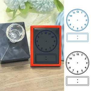 Handwriting Practice Clock Stamp, Time Stamps, Time Recording Teaching Aid, Cognitive Learning Tool, Ideal for Flashcards, Worksheets, Invitations
