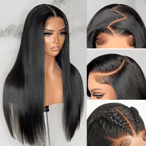 Simidola 4x6 Lace Put On Go Pre Bleached Bye Bye Knots Straight Hair 9x6 HD Lace Glueless Wig Human Hair Glueless Wig For Women Pre Plucked 200% Density