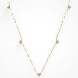 EVRY JEWELS Gold or Silver Plated Women's Hypoallergenic Full Of Love Necklace