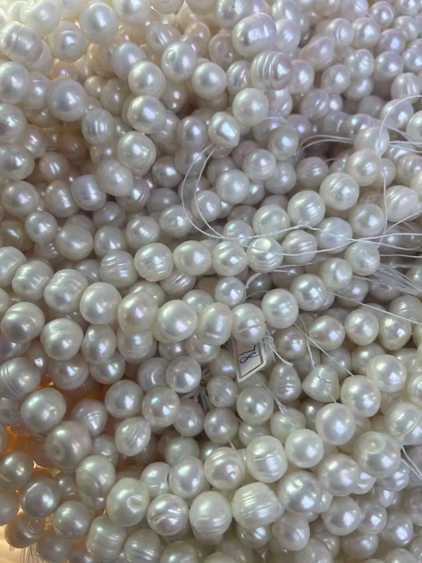 Strong Light Natural Freshwater Genuine High Shine Pearl Large Round Beads, High-Quality Jewelry Making Supplies, Pearls for Crafting Beading, Perfect for DIY Bracelets & Necklaces