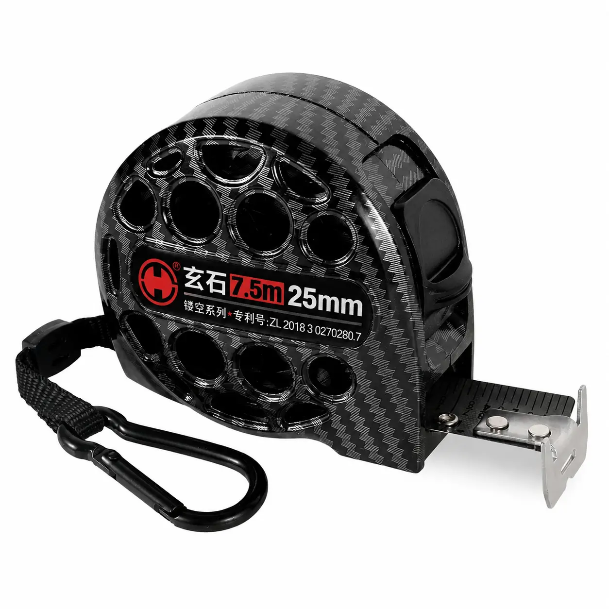 New Black Tape Measure, 25FT/7.5M Stainless Steel Measuring Tape with Double-Sided Scale, Waterproof Retractable Ruler, Handy Measurement Tape for Construction, Household Use, and Woodworking
