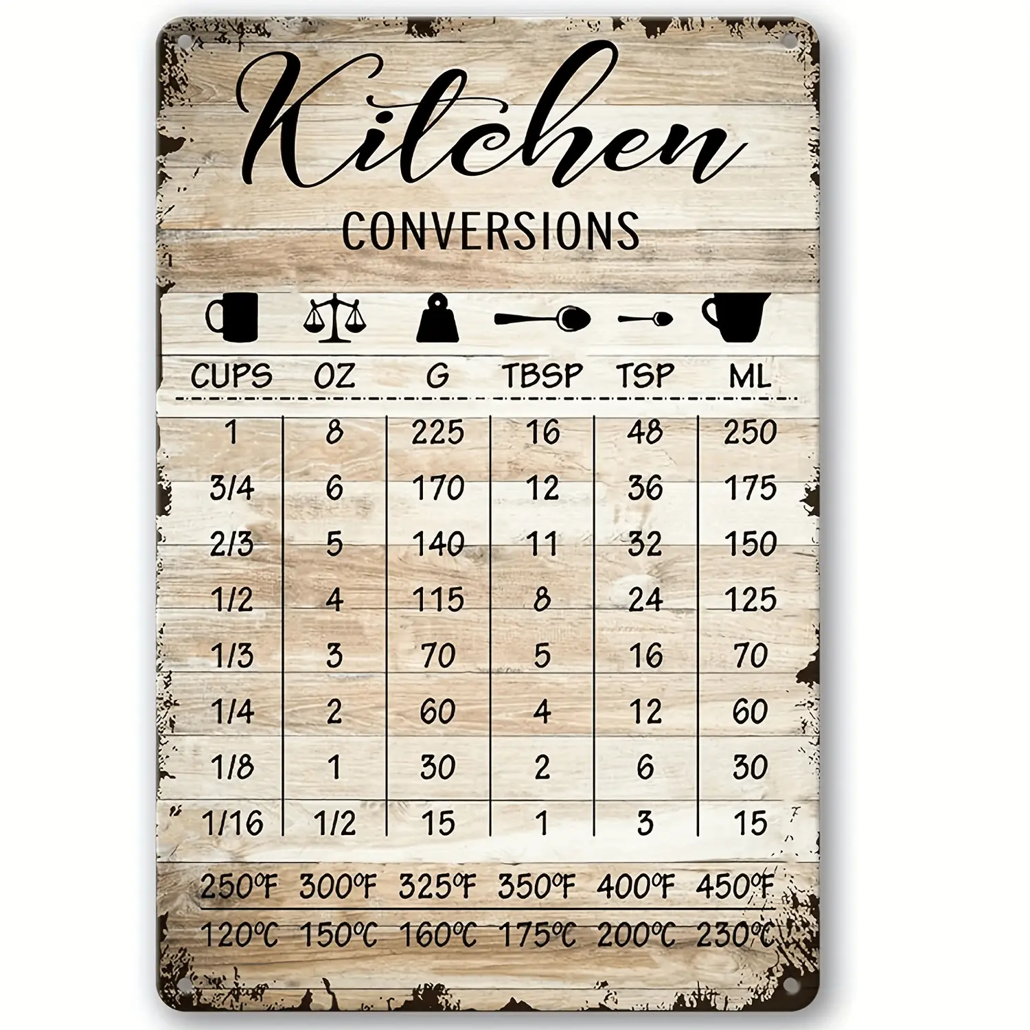 Vintage Rustic Farmhouse Kitchen Wall Sign for Pantry Bar and Home Decor Durable Metal Easy to Hang Portable Stylish Rugged Design