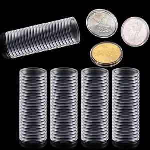 40.6mm Silver Dollar Coin Holder,Silver Eagles Coin Capsules, Morgan Silver Dollar Coin Holders for Coin Collection Supplies (100)