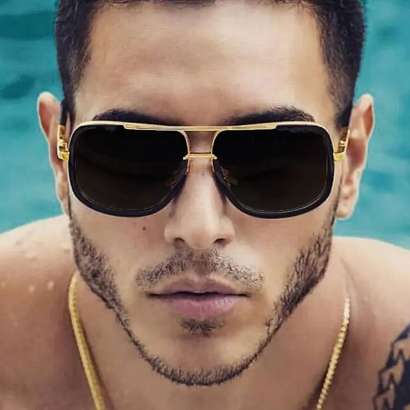 Men's Simple Style Double Bridge Glasses (1 Pair) Glasses for Everyday Use, Fashion Accessories for Outdoor Activities, Stylish Shades