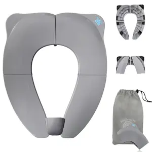 Baby Proof Me Toddler Toilet Seat Cover with Splash Guard & Storage Bag Foldable Travel Potty Seat for Kids Durable ABS Material Non-Slip Design
