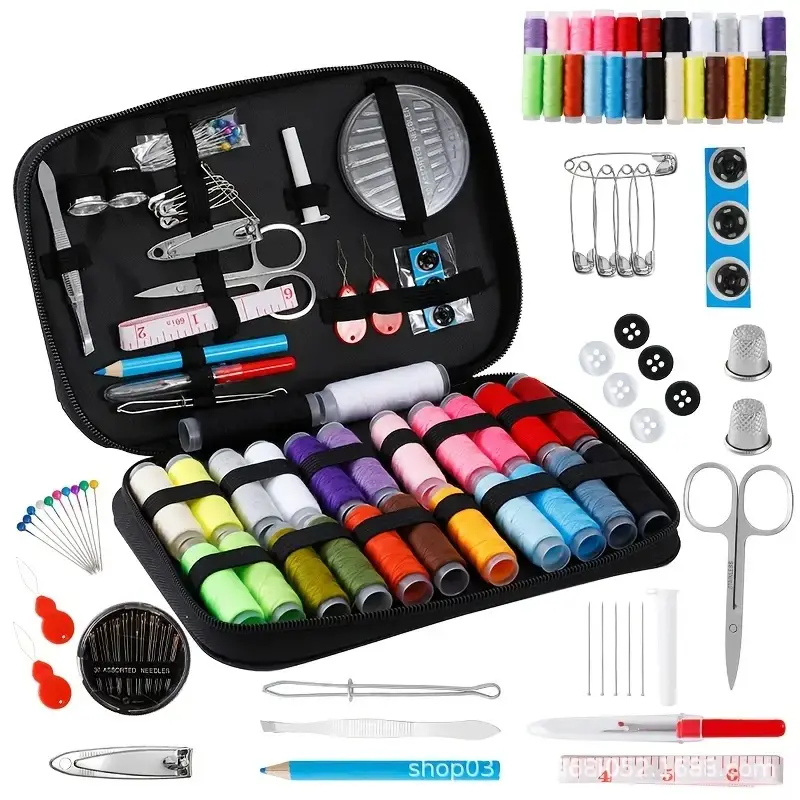 Sewing Kit Large Size, Travel Sewing Set for Home Crafting, Multi-Color Thread & Stainless Steel Needles, Portable Hand Sewing Kit for Emergency Repairs – For Beginners Daily Use Gift