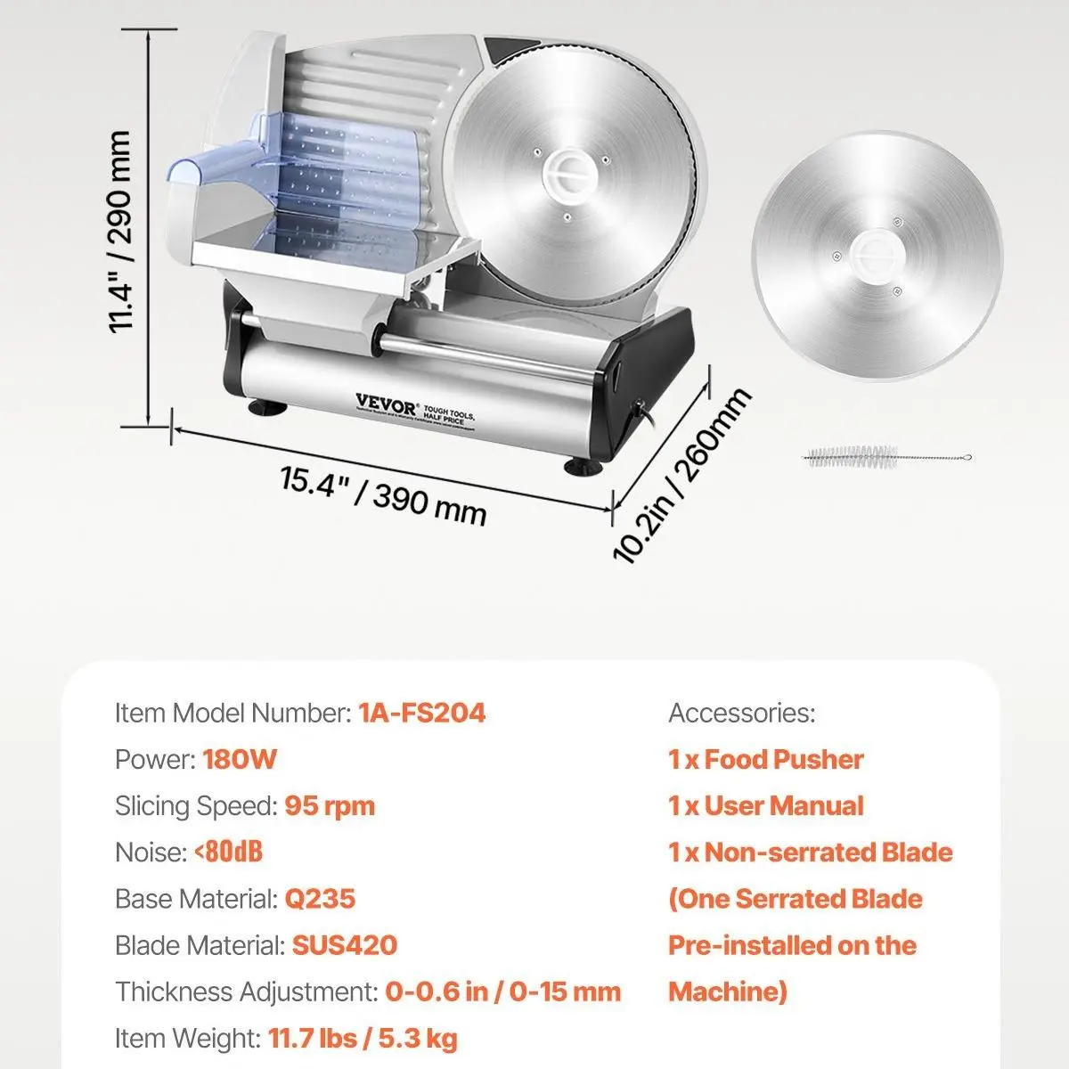 Upgraded - 8.7 inch - 180W