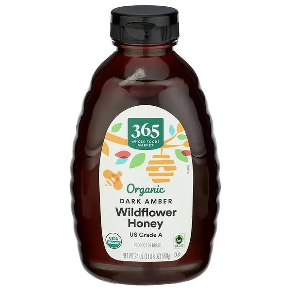 365 by Whole Foods Market, Organic Natural Amber Mountain Forest Honey, 24 oz Sweet Flavor Staples & Cooking Essential