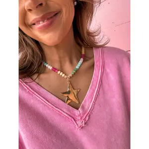 Beaded Multi Star Necklace