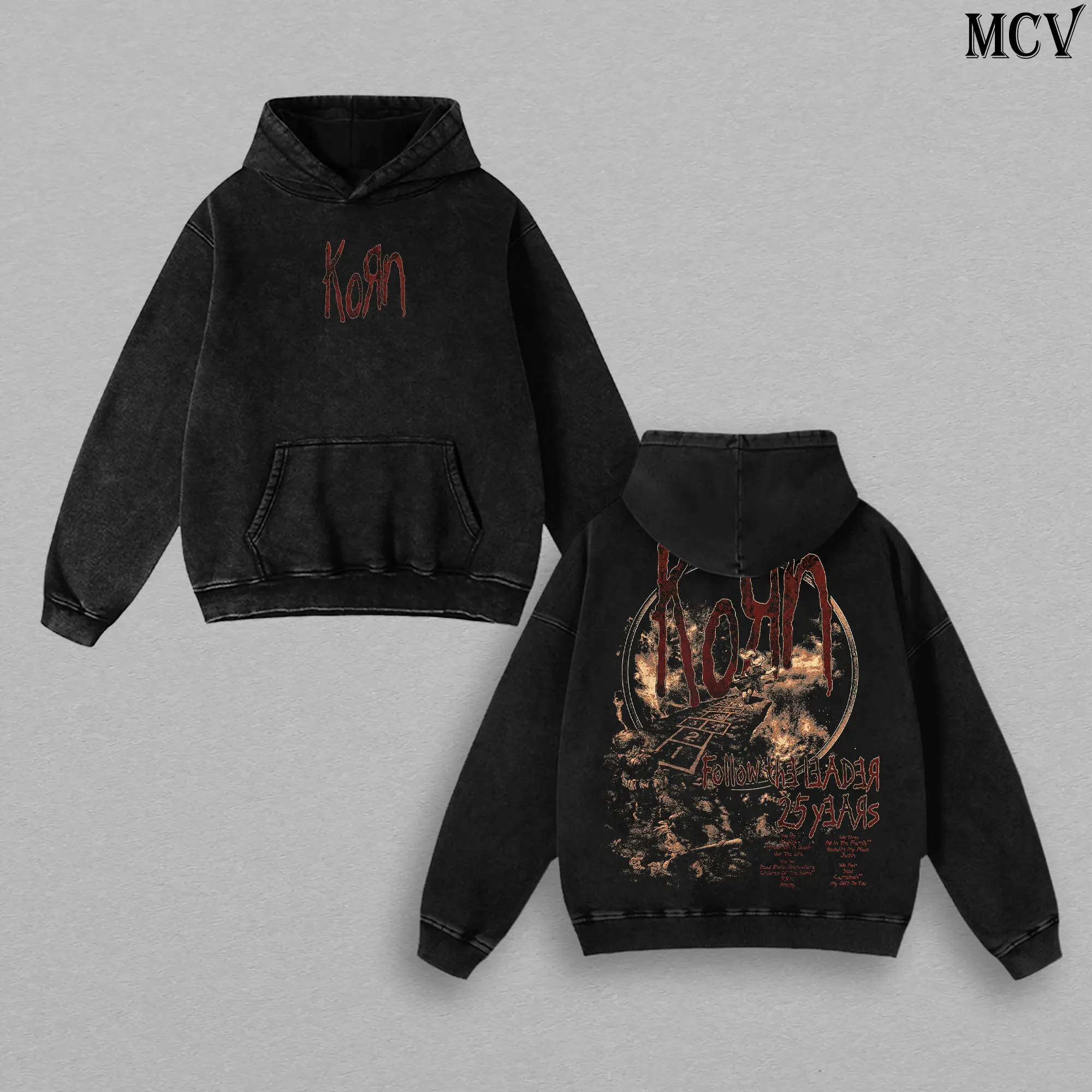 Vintage Korn Follow the Leader Tee – Korn Vintage Washed T-Shirt, Hoodie & Sweatshirt | Nu Metal | Alternative Metal | 90s Metal Legends Music Graphic Tee | Heavy Cotton Unisex Oversized Streetwear Top