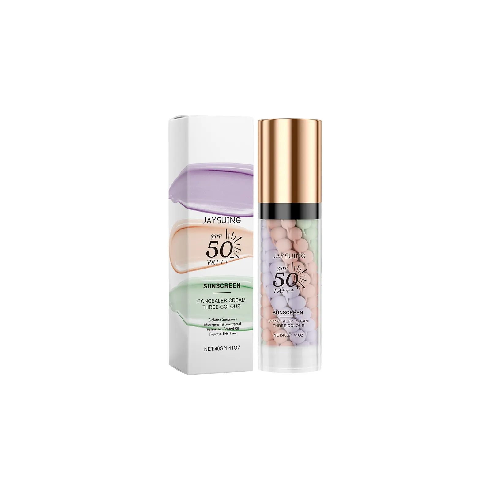 Jaysuing3 Color Correcting Face Primer , Hydrating Makeup Base , Concealer Primer for Smooth, Flawless & Long-Lasting Makeup,Cosmetic, Moisturizer, Moisture, Hydrate, Moisturizing,Color Correcting Primer,Makeup Base