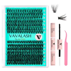 DIY Lash Extension Kit - 280PCS Lash Clusters (30D & 40D, 0.07D, 10-16mm) with Bond, Seal, and Tweezers for At-Home Eyelash Extensions