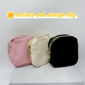 Portable Sanitary Napkin Storage Bag, Large Capacity Travel Organizer, Travel Organization Pouch, Essential for Women, School & Vacation Use, Organizer Pouch