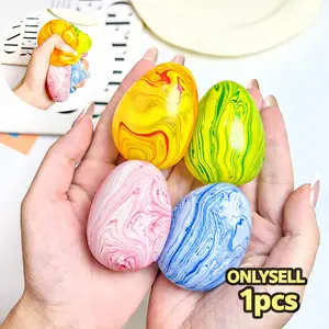 Easter Stress-Relieving Toy, Stress Relief Fidget, Soft and Sticky Ball, Egg-Shaped, Slow-Resilience Gift, Portable Anxiety Reliever, Fun Squeezing Experience