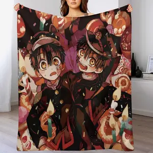 Toilet bound Hanako Kun Anime Flannel Blanket | Ultra Soft & Anti-Shrinkage | Machine Washable Cozy Throw for Anime Fans, All-Season Gifts, Bedroom Decor