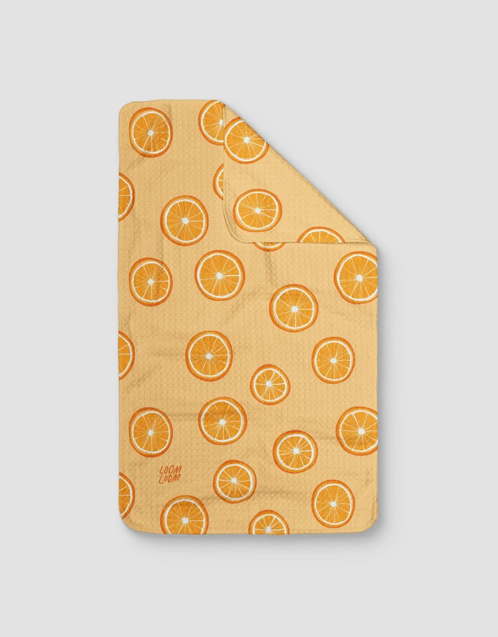 Orange Kitchen Tea Towel - Double-Sided Print, 16x28in Quick-Dry Absorbent Cleaning Cloth, Reusable Fabric Cleaning Cloth for Home Supplies