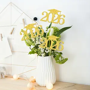 Graduation Decorations Set, 20pcs Centerpiece Collection, Features & Scallion Vases, Perfect for 2026 Celebrations
