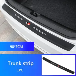 Carbon Fiber Car Door Threshold Sill Decals, Stripe Trunk Bumper Welcome Pedal Trim Stickers, Accessories for Toyota Models