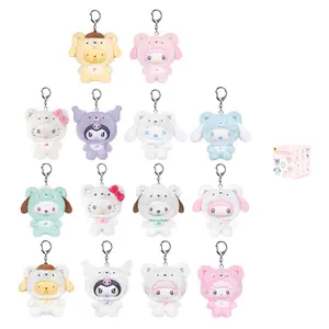 TOPTOY SR Little Bear Planet Series Plush Charm Blind Box, Cute Mystery Bag with Random Cartoon Characters, Soft Stuffed Keychain Pendant for Bags & Backpack Decor, Lovely Gift for Kids, Girls & Collectors,Perfect Gift for Mom,#Summervibes