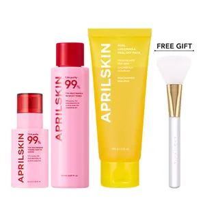 [APRILSKIN official] Clear & Glow on a Budget TXA 99 SET | Deep Cleaner, Milky Toner, Microneedling Serum, Overnight Wrapping Mask, Collagen Hydro Gel Mask, Calendula Peel Off Mask | Pore, Brightening Care for Korean Glass Glow Skin