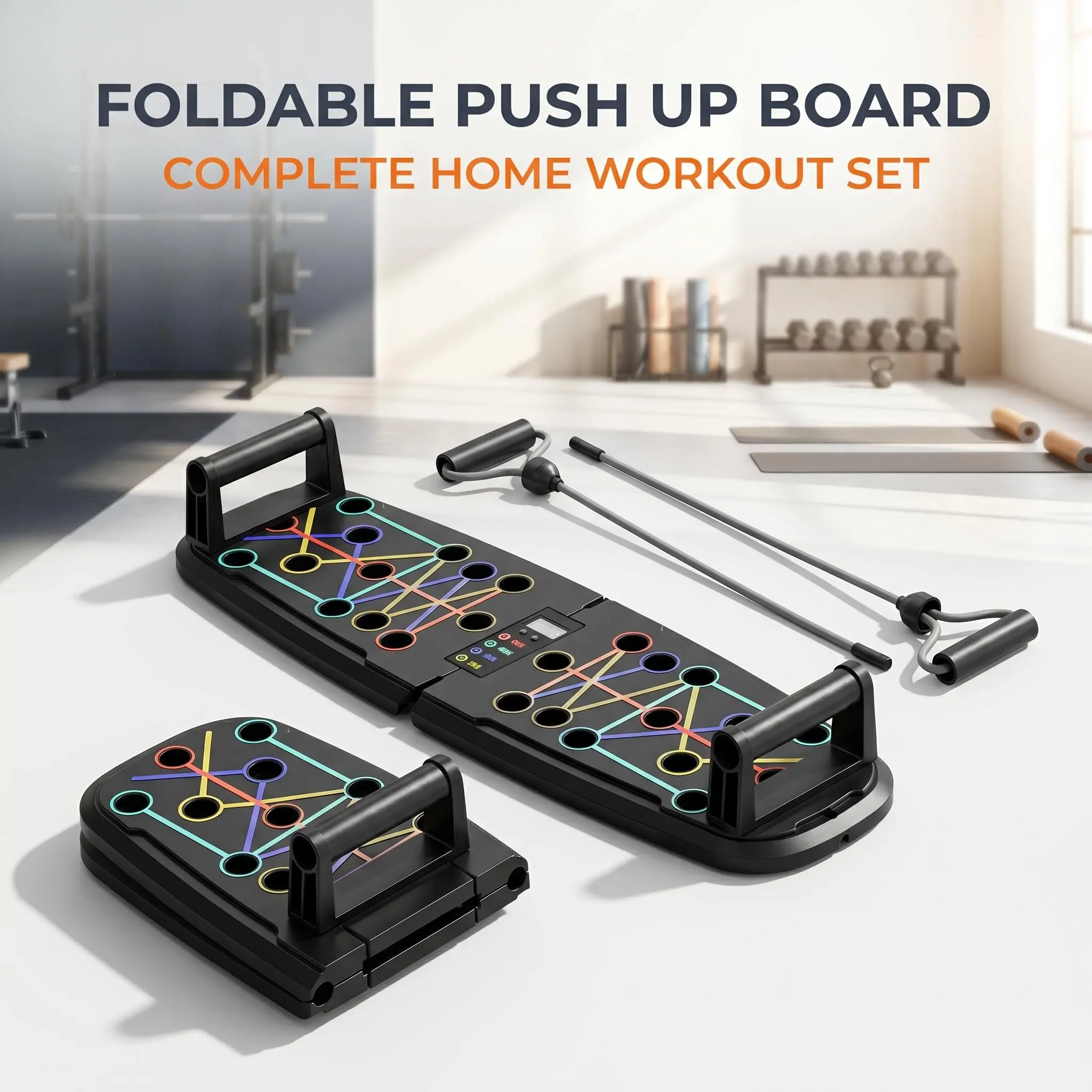 Portable Push-Up Training Board, Multi-Angle Fitness Exercise Board with Non-Slip Handles for Chest, Triceps, Shoulders and Core Workouts