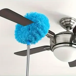 Stainless Steel Telescopic Dust Collector, 1 Count Household Car Dust Collector, Electrostatic Chicken Feather Duster, Ceiling Fan Duster, Home Care Supplies, Home Cleaning Tools, Cleaning Products