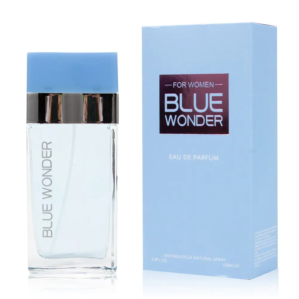 Women's Blue Wonder Eau De Parfum (EDP) Spray 3.4 fl Oz, Long-Lasting Citrus Woody Fragrance Blend with Sicilian Lemon & Bluebell and Cedar, Great Scent Women Perfumes for Dating & Parties, Regular Edition Gift Option