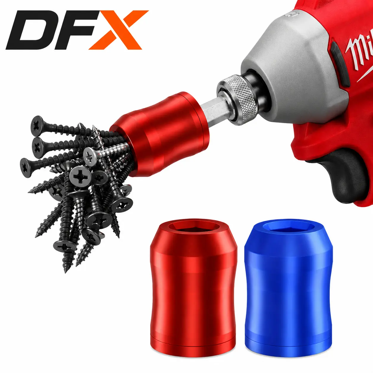 Strong Magnetic Screw Ring: 1/4 Inch/ 6.35 mm Universal Magnetic Screw Holder - Removable Magnetic Screwdriver Drill Bit Holder for Hex Screwdriver and Power Bits