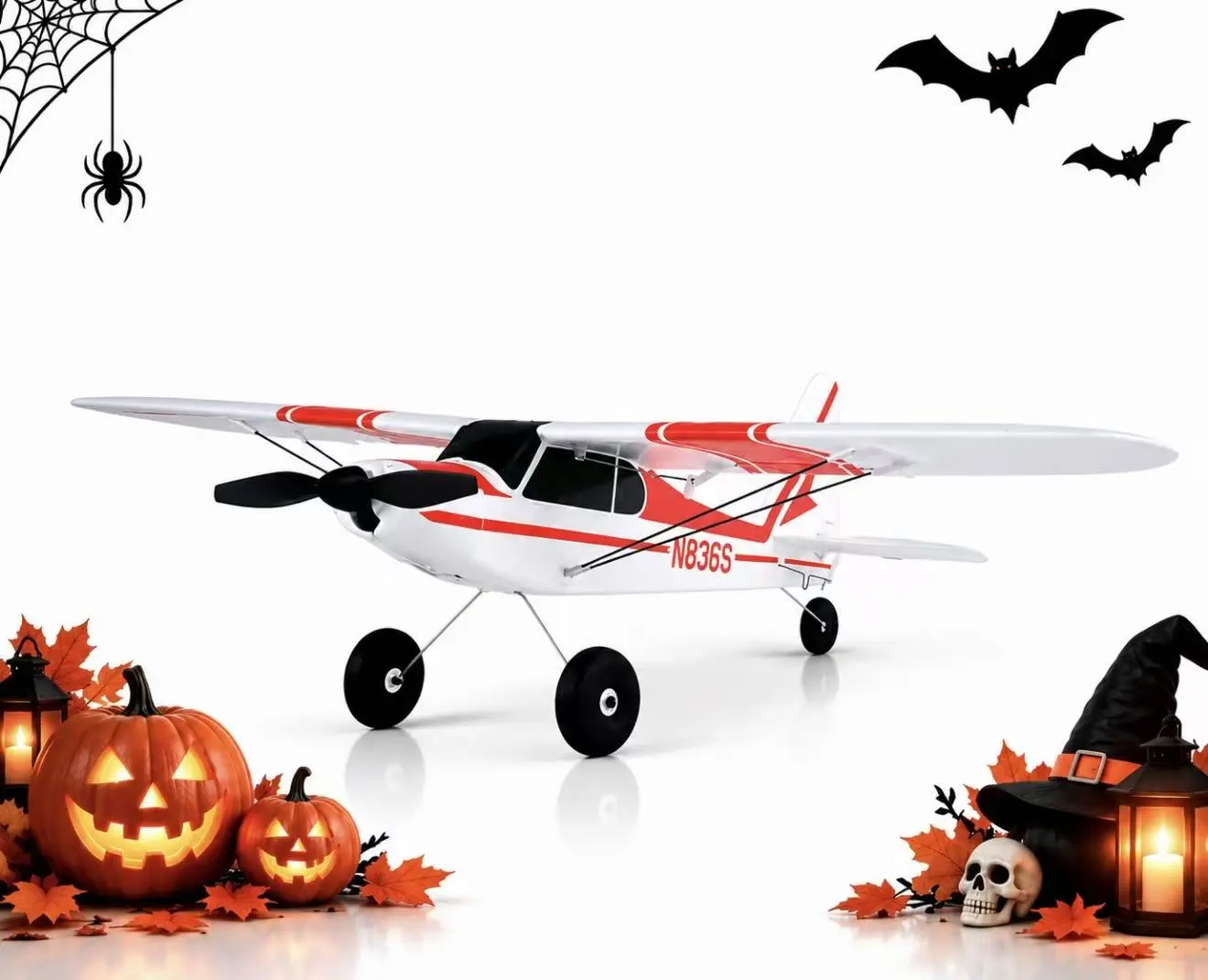 Arrows Hobby 500mm PA-18 Super Cub RTF Model Plane - Rechargeable RC Plane, FMS 500mm PA-18 Radio-Controlled Aeroplane, Battery-Powered RC Aeroplane Hobby Toy with Cells, Charger Included