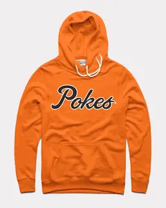 Vintage Oklahoma St Pokes Script Hoodie, Cool Game Day Outfit, Gifts for All, for Student, Trending Us Streetwear, Viral on Tiktok Menswear Long Sleeve Pullover Casual