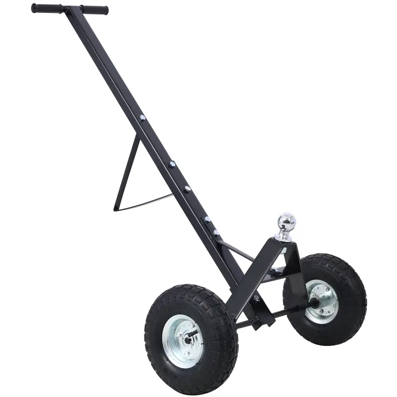 600 LBS Trailer Dolly, Heavy Duty Tow Dolly w/Pneumatic Wheels & Hitch Ball, Easy to Assemble, Trailer Mover Dolly for Car, RV, Boat, Driveway, Harbor (Black)