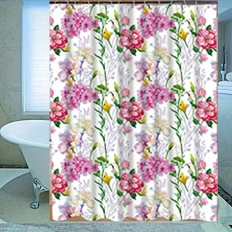[Stain-Resistant PEVA Shower Partition] PEVA Shower Partition, Waterproof, Stain-Resistant, No Drilling Required, Comes with 12 Hooks.  Curtain 70.87Inch*70.87Inch bathroom soap dispenser mat