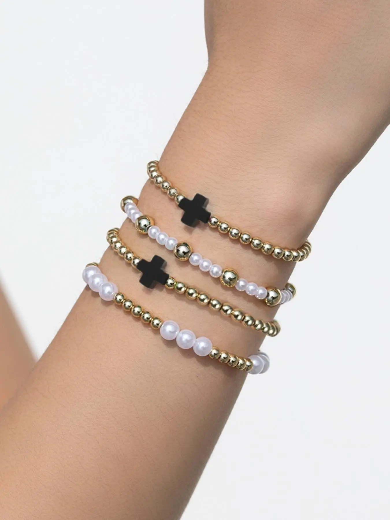 Fashion Colorful Cross Charm Decor Beaded Bracelet, Boho Style Jewelry for Women & Men, Trendy All-match & Exquisite Jewelry for Birthday Gift, Stackable Bracelets, Bohemian Bracelets, Stackable Bracelet Set, Fashionable Bracelet Style