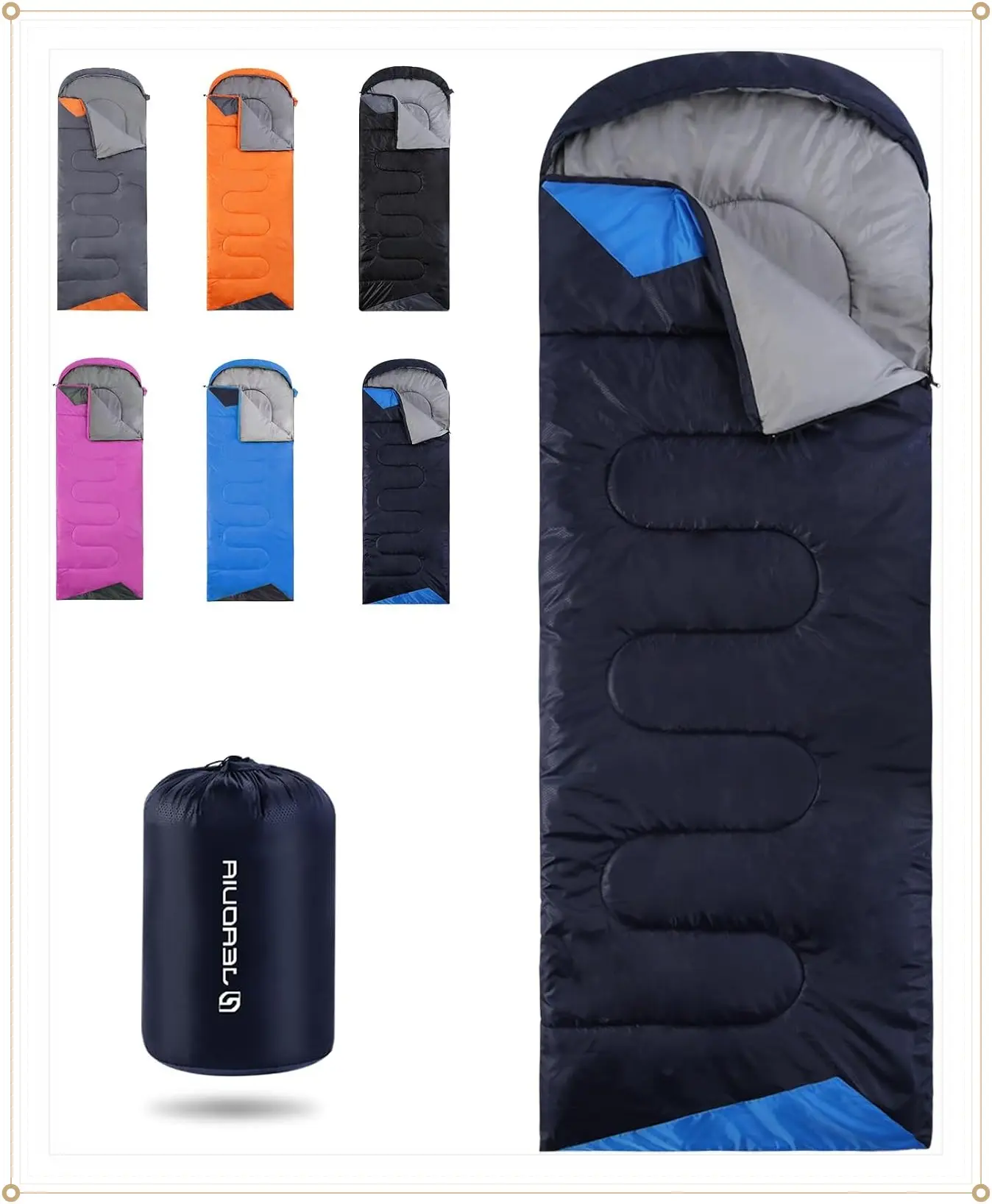 Sleeping Bags for Adults Backpacking Lightweight Waterproof- Cold Weather Sleeping Bag for Girls Boys Mens for Warm Camping Hiking Outdoor Travel Hunting with Compression BagsGift