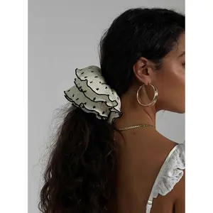 Greatest Gift Scrunchie White Polka Dot