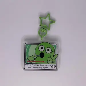 Two Video Keychain - BFDI  TPOT - Object Show - Inanimate Insanity Acrylic Keychain Charm For Bags & Backpacks, Stylish Keyring Accessory