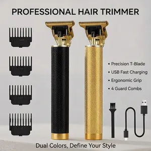 Professional set of men's hair clippers and beard trimmers, electric hair clippers, electric push shears, oil head carvers, shaving knives, bald hair clippers, practical and portable design, saving time and cost, men's gifts