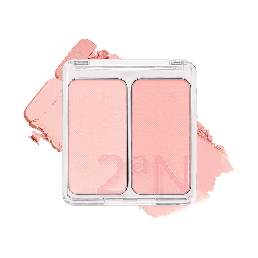 2aN Dual Color Face Blusher, Buildable & Blendable Cheek Color, Natural & Vibrant Finish, Long-Lasting Powder Blush, Blends Easily with Natural Skin Tones, Korean Beauty Makeup Cosmetic