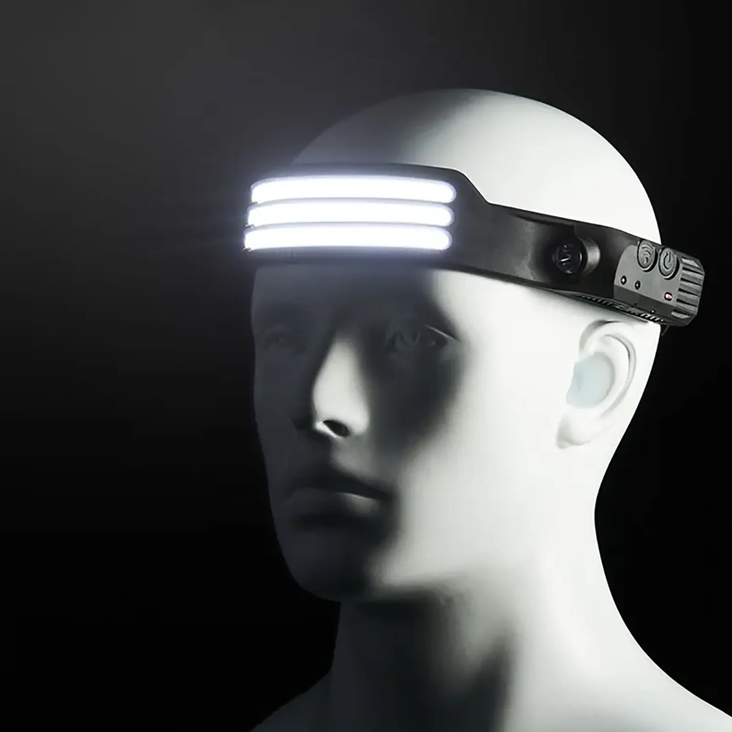 LED Headlamp Rechargeable, 230° Wide Beam Adjustable Head Lamp LED with Motion Sensor for Adults Kids, 10 Mode Waterproof Headband Light for Camping,Hiking,Running,Cycling,Repairing, Fishing