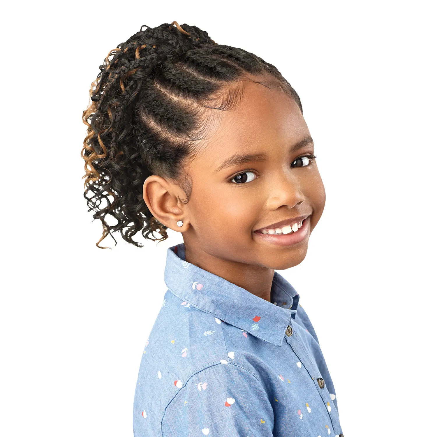 Outre Lil Looks Synthetic Braids Drawstring Ponytail, 10" Boho Box Braids Hair Extension Piece