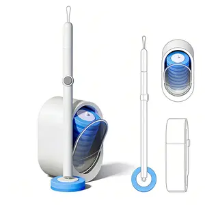 Self-Adhesive Hanging Toilet Brush, Space-Saving Wall Mount Design, Fast Drying & Mildew Proof, Multifunctional Bathroom Cleaning Supplies