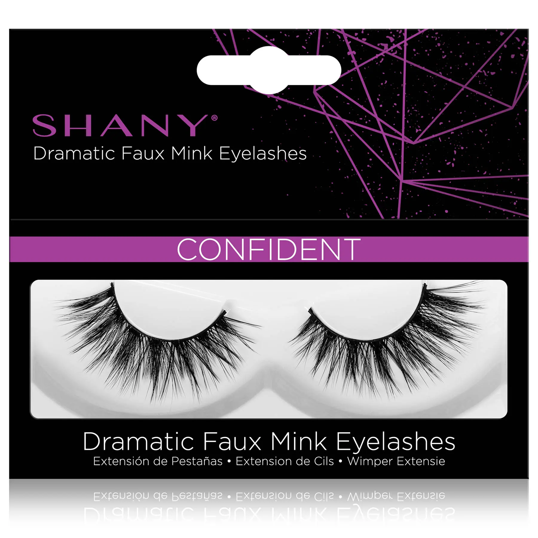 SHANY Classic Faux Mink Eyelashes - Durable Single Pair 3D Reusable Fluffy and Soft Strip Lash with Medium Volume