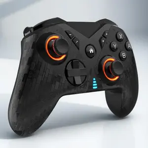 Wireless Game Controller, Ergonomic Design Gamepad with Adjustable Vibration Feedback, Multi-platform Support Gaming Controller for Switch/PC/Android/Steam, Wireless Joystick