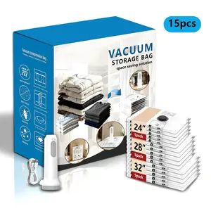 Cordless Travel Vacuum Storage Compression Bag Set– USB Rechargeable Handheld Pump with Built-In Battery – Waterproof & Reusable Space Saver for Clothes & Packing, Perfect for Carry-On Suitcases# lightweight organizer